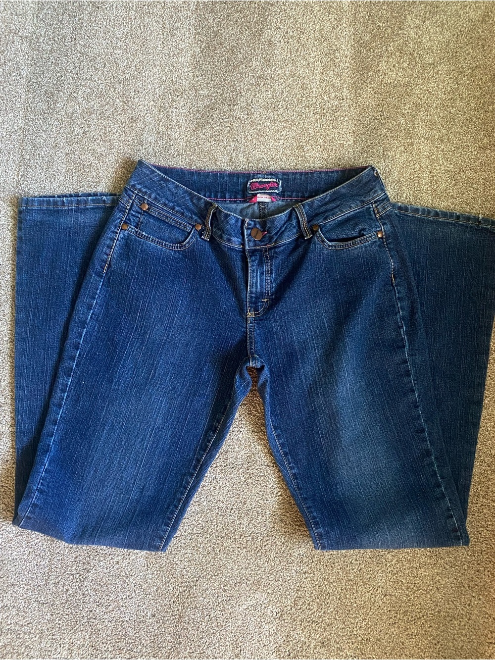 Wrangler Women's Dark Blue Straight Leg Jeans
